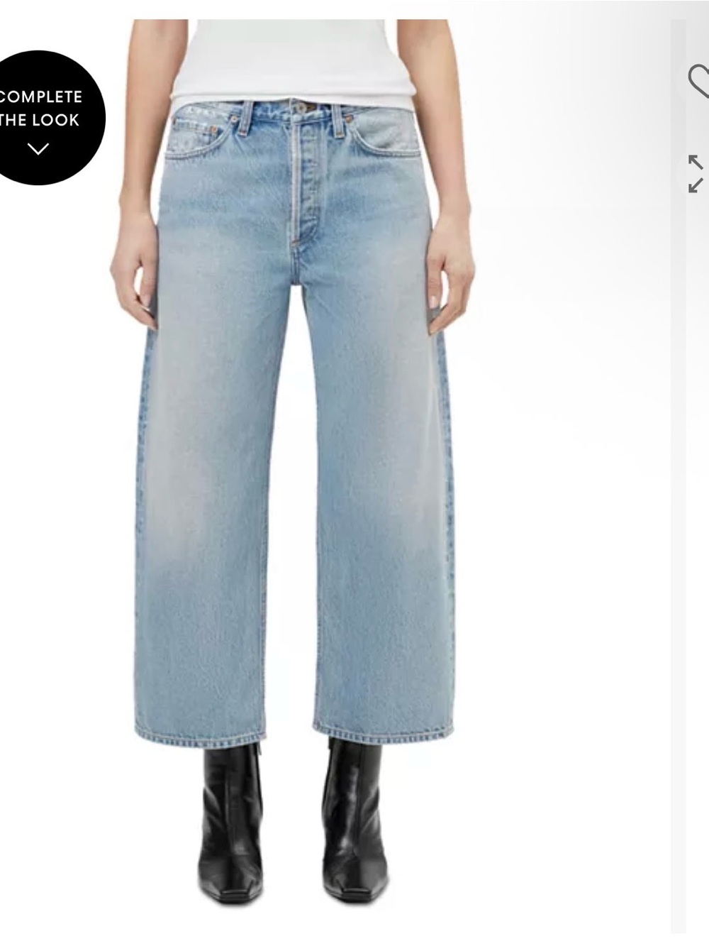 NWT Agolde arc  Jean  in orten crop size 27